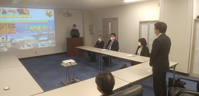 航空自衛隊山田分屯基地内での様子